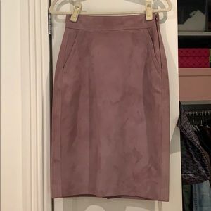 Ralph Lauren Collection Lavender Suede Skirt
